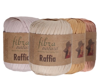 Himalaya Fibra Natura Raffia paper yarn, włóczka do szydełkowania torebek, włóczka na czapki, 100% celulozy, 40 g/90 m
