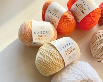 Gazzal Baby Bomullsgarn 50gr 165meter / Amigurumi, Mjukt, Akrylblandning, Sommar, Baby, Leksaker Barngarn / Fint, sportvikt