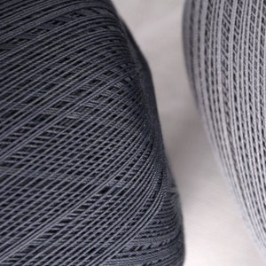 Crochet cotton yarn thread size 10 100g x 565m - 3PLY Gray. Mercerized cotton thread madame trikote MAXI DIKTAS