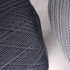 Crochet cotton yarn thread size 10 100g x 565m 3PLY Gray. Mercerized cotton thread madame trikote MAXI DIKTAS image 1