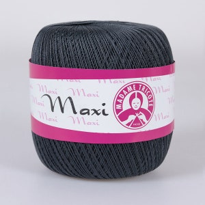 Crochet cotton yarn thread size 10 100g x 565m 3PLY Gray. Mercerized cotton thread madame trikote MAXI DIKTAS image 5