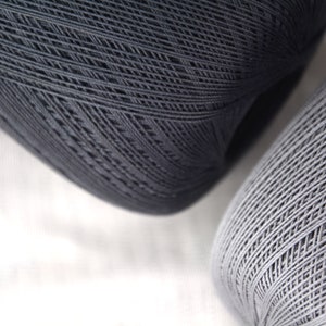 Crochet cotton yarn thread size 10 100g x 565m 3PLY Gray. Mercerized cotton thread madame trikote MAXI DIKTAS image 8