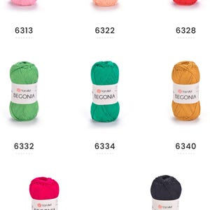 Yarnart Begonia 100% merceriserat bomullsgarn stickning virkning 50g 169 m mjukt fint garn för amigurumi, filtar, halsdukar och babykläder bild 6