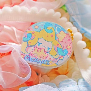Dreamy Clouds Cute Girl Aesthetic Star Moon Keychain Pudding Charm