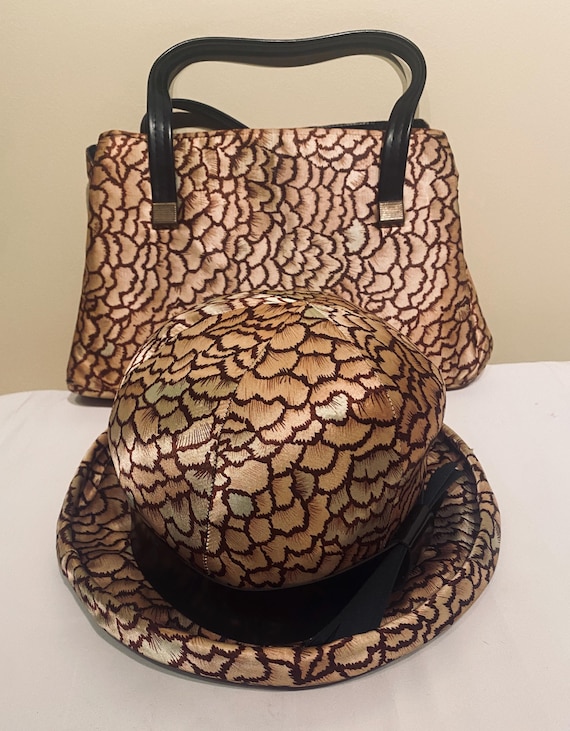 Handbag matching hat Vintage 1950 main image 3