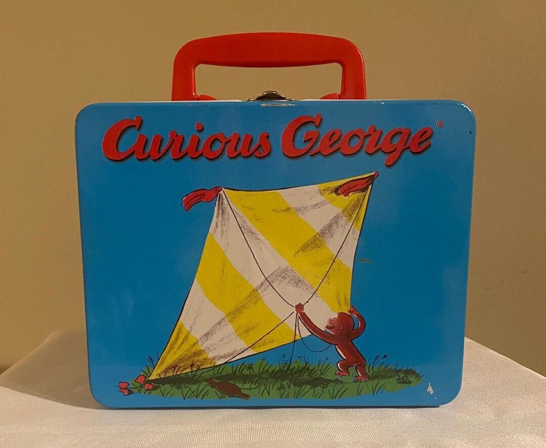 Curious George Blue Metal Lunch Kit Including Collectible Items - Etsy