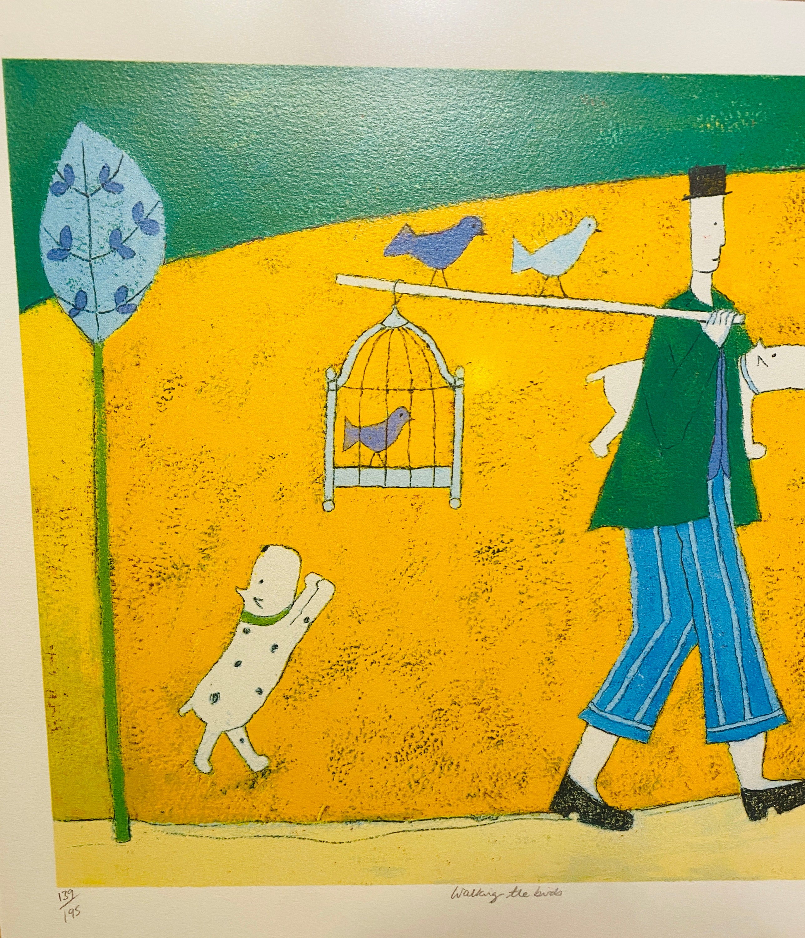 Walking the Birds, Circa 2000 Framed, Signed and Numbered Etsy