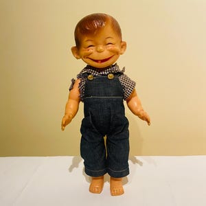 Vintage Effanbee &quot;Happy Go Lucky&quot; Doll in Denim Overalls - Rare Find