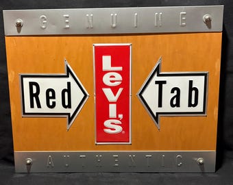 Vintage Style Levis Red Tab Embroidered Sew on Patch 3.5 X 1.5