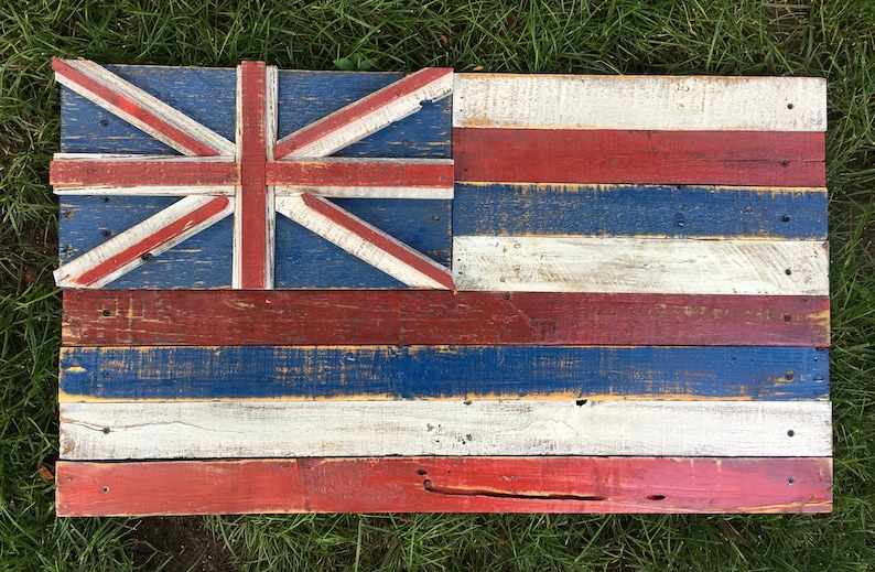 3D Hawaiian Flag Hawaii state flag Kauai Maui Union Jack Etsy