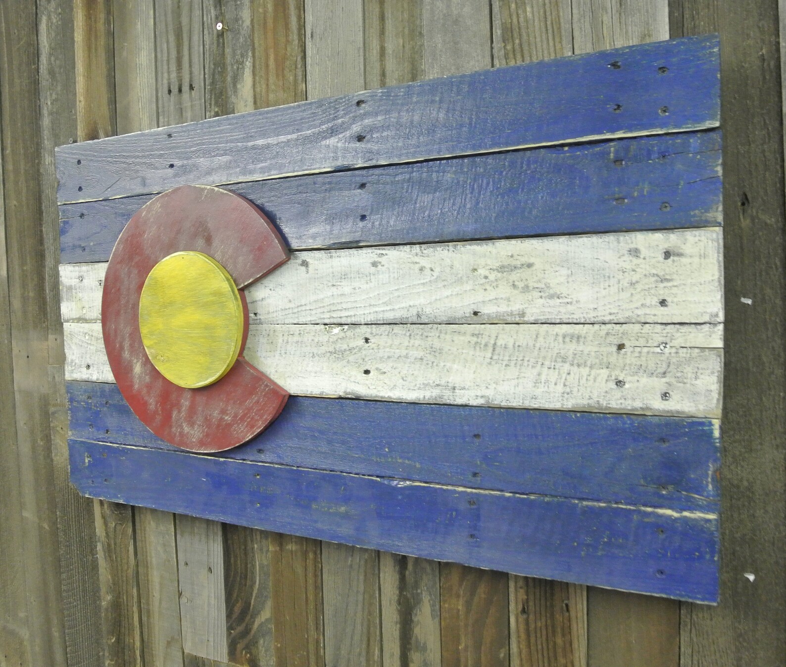 3D Colorado Flag Wall Art Wall Hanging Reclaimed Wood Etsy