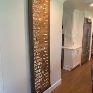 Phonetic Alphabet / Morse Code / Military Alphabet Wall Hanging, home decor.