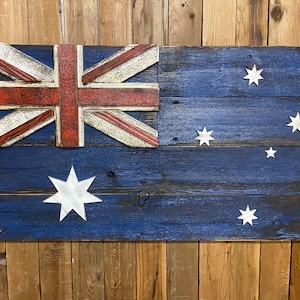 3D Australian Flag, Reclaimed Wood, Distressed, Wall Art, Home Decor, Sydney, Brisbane, Melbourne, Perth, Union Jack.