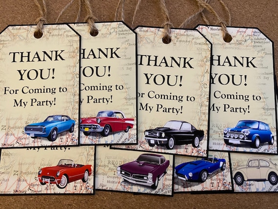 Antique / Vintage Car Themed Party CUSTOMIZABLE Favor - Etsy