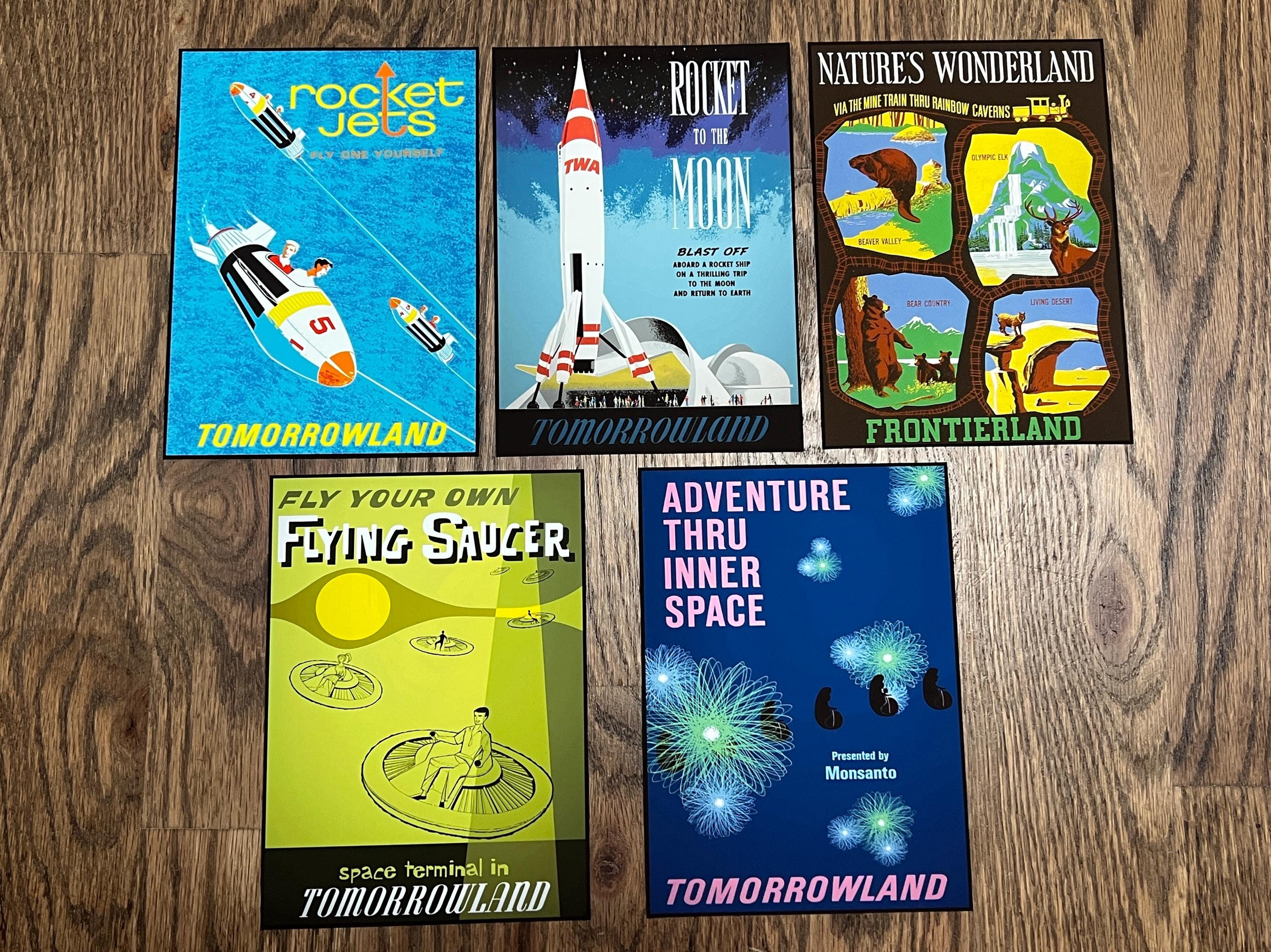 Disneyland/california Adventures 5X7 SIZE Ride Posters Table Cards