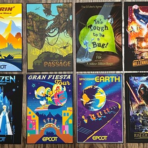 Posters Cartes Walt Disney World 4 X 6 Rides - Manèges et attractions Disney World - Magic Kingdom, Epcot, Hollywood Studios, Animal Kingdom image 5