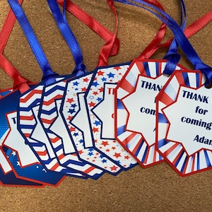 American Ninja Warrior Themed Party *** CUSTOMIZABLE *** Favor Tags - Gift Tags - Thank You Tags - Sold in Lots of 8