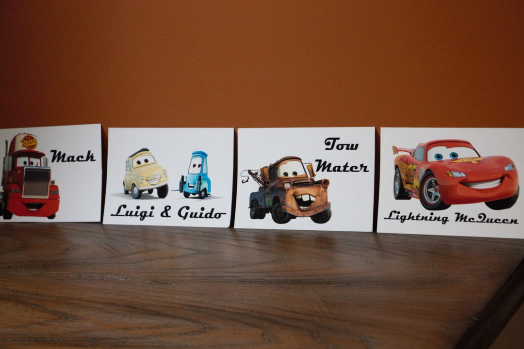 Buy Disney Cars Themed Table Cards Character Cards Lightening Mcqueen,  Mater, Guido, Luigi, Mack, Etc. Disney Cars Movie Online in India 
