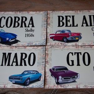 Antique / Vinatage Cars - Table Name Cards