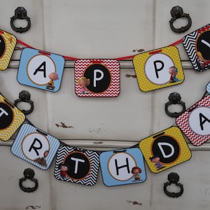 Peanuts Themed - Happy Birthday Banner - Customizeable - (Charlie Brown, Snoopy, etc.) - Peanuts the New Movie