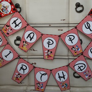 Mickey Mouse and Friends Themed Banner - Happy Birthday Banner - Customizeable - Mickey Mouse Clubhouse - Disney Jr.