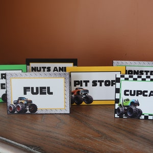 Monster Truck / Monster Jam Food Tent Cards - Customizable - Sold in Lots of 6