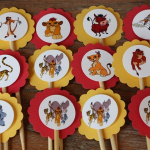 Lion Guard Themed Cupcake Toppers - Set of 12