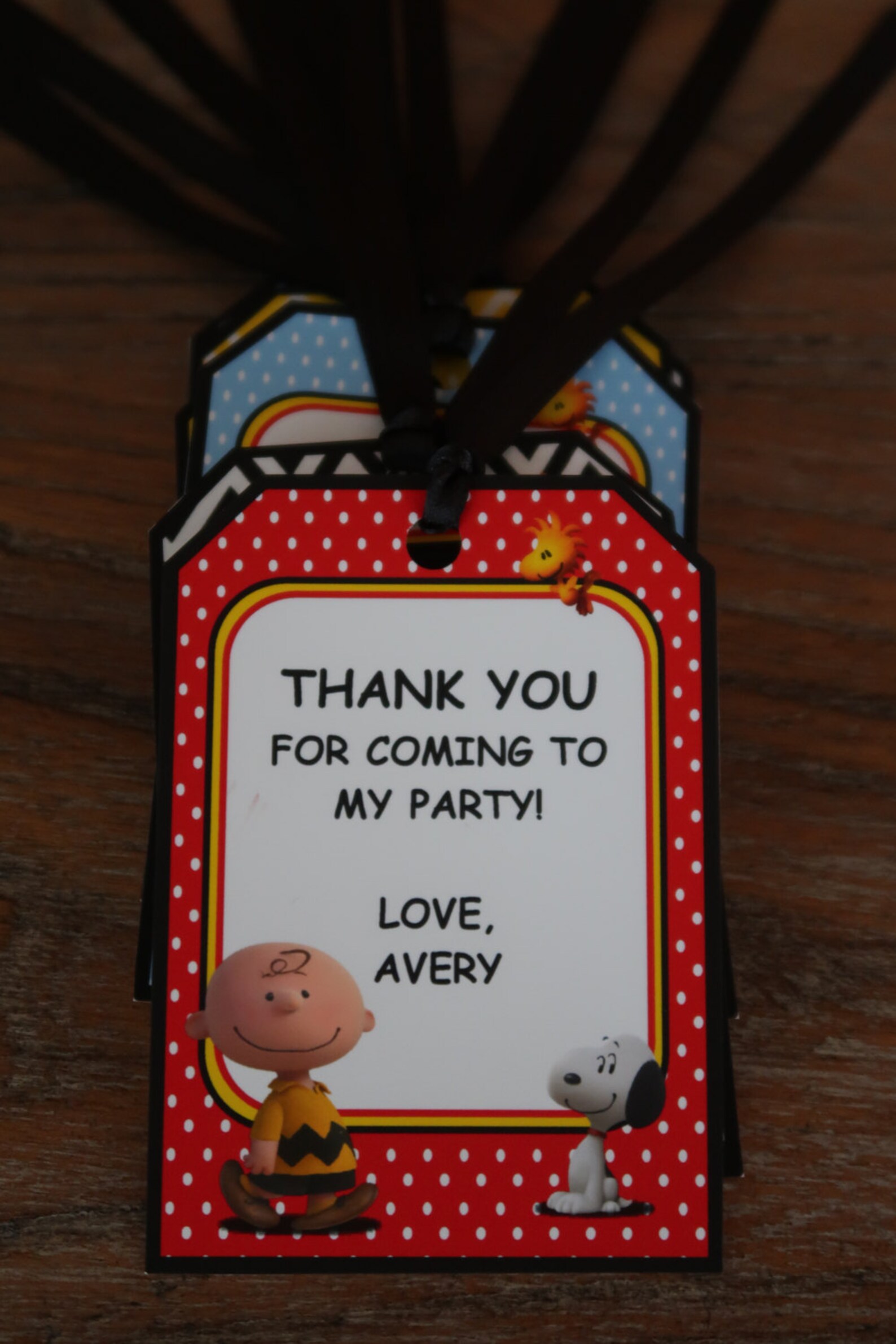 Peanuts Themed Party CUSTOMIZABLE Favor Tags Gift Etsy