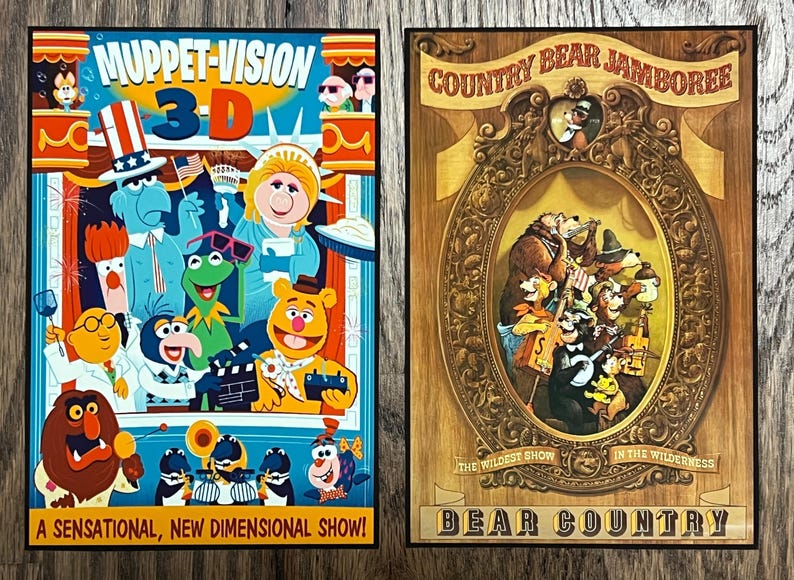 Posters Cartes Walt Disney World 4 X 6 Rides - Manèges et attractions Disney World - Magic Kingdom, Epcot, Hollywood Studios, Animal Kingdom image 7