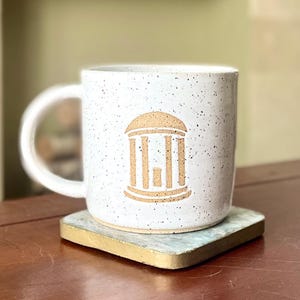 Handmade UNC Carolina Tarheels old well pottery coffee mug