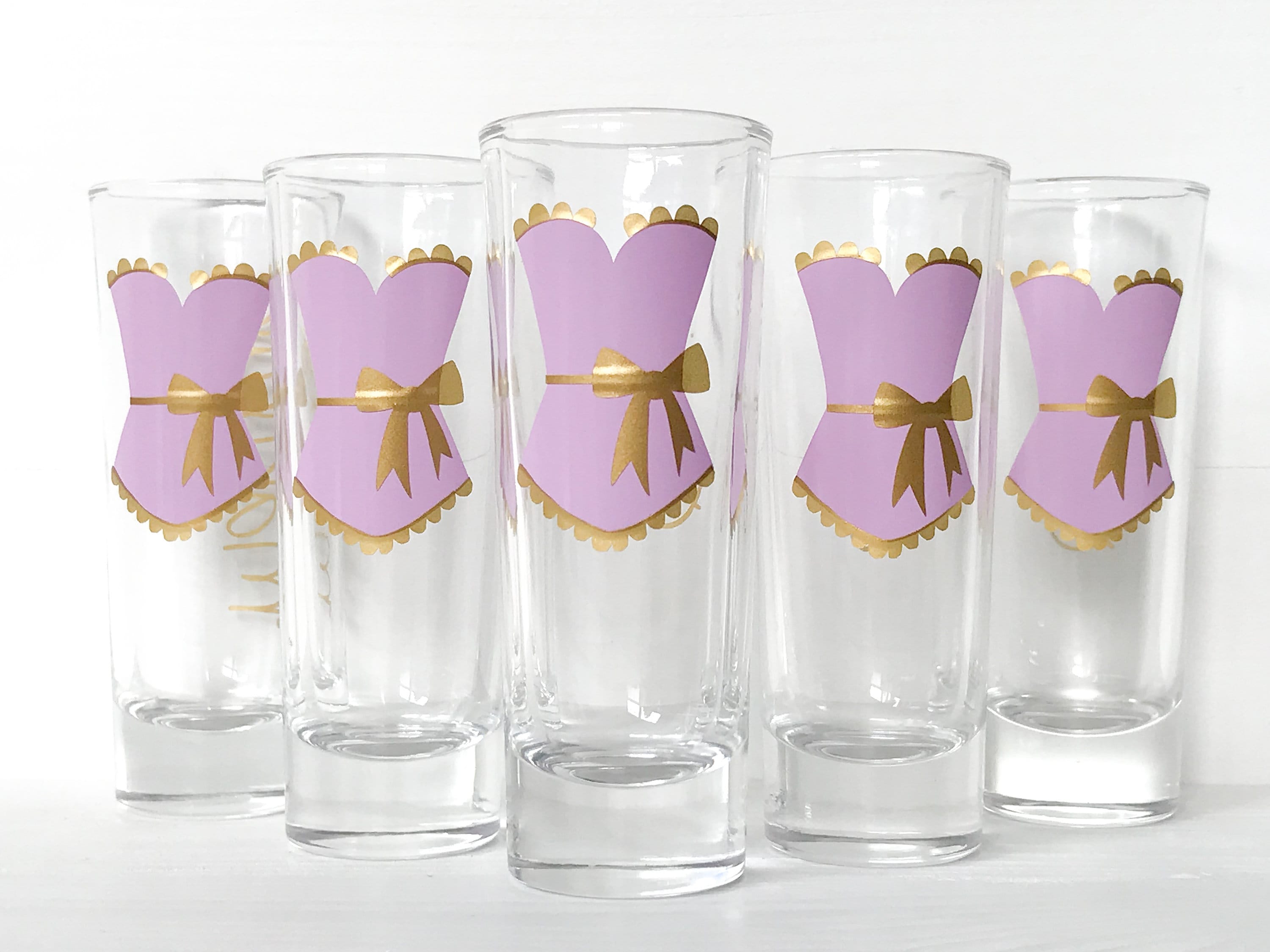 Personalized Shot Glasses Bachelorette Shot Glasses Bustier Etsy