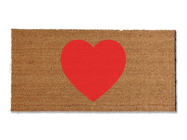 Jumbo Heart Door Mat Color Options Love Doormat Home Decor Etsy