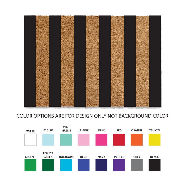 Classic Stripe Doormat, Large Doormat, Welcome Mat, Coir Doormat, Multiple Sizes, Color options
