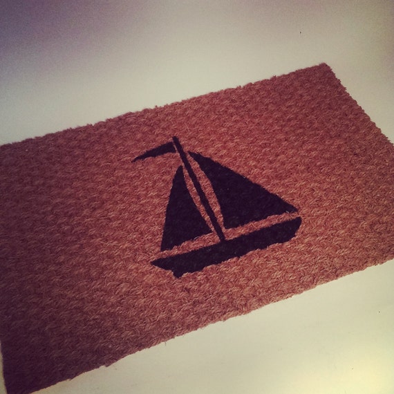 Thin Sailboat Doormat Indoor Or Outdoor Use Etsy