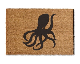 Octopus Doormat, Welcome Mat, Durable Coir doormat, Large Doormat, Coir Doormat, Multiple Sizes