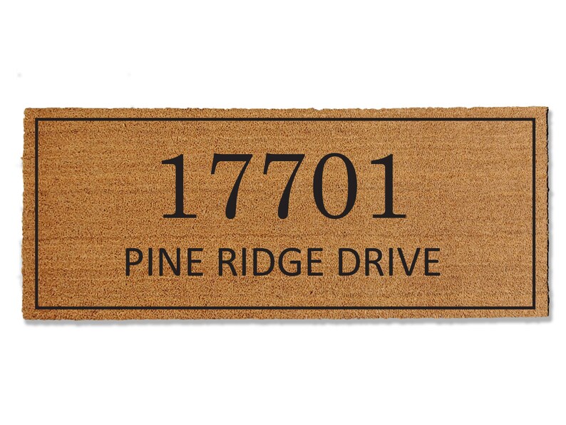Custom Address Doormat, Custom Doormat, Street address doormat, Welcome Mat, Large Doormat, Personalized Doormat, Extra Large Doormat