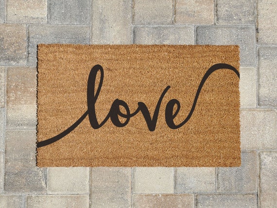 Love Doormat Multiple Sizes Large Doormat Extra Large Etsy