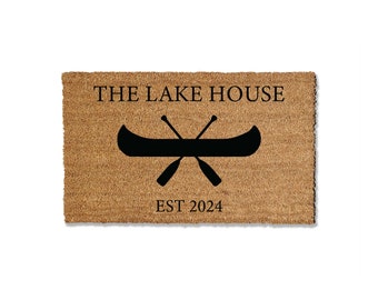 The lake house coir doormat, Welcome mat, Size options