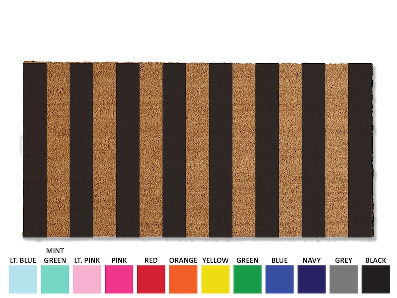 Striped Doormat Multiple Sizes Color Options Extra Large Etsy