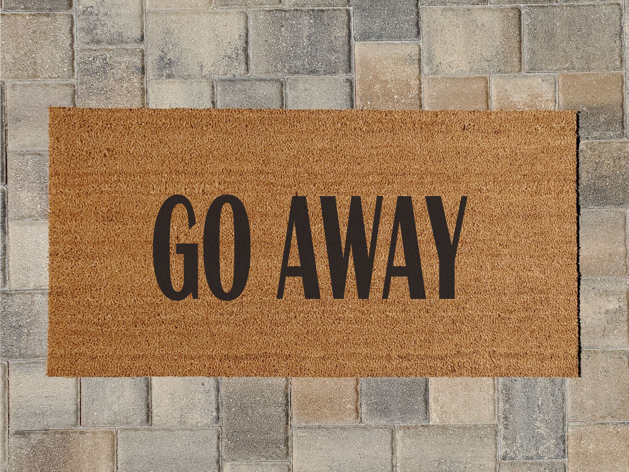 GO AWAY doormat doormat go away Etsy