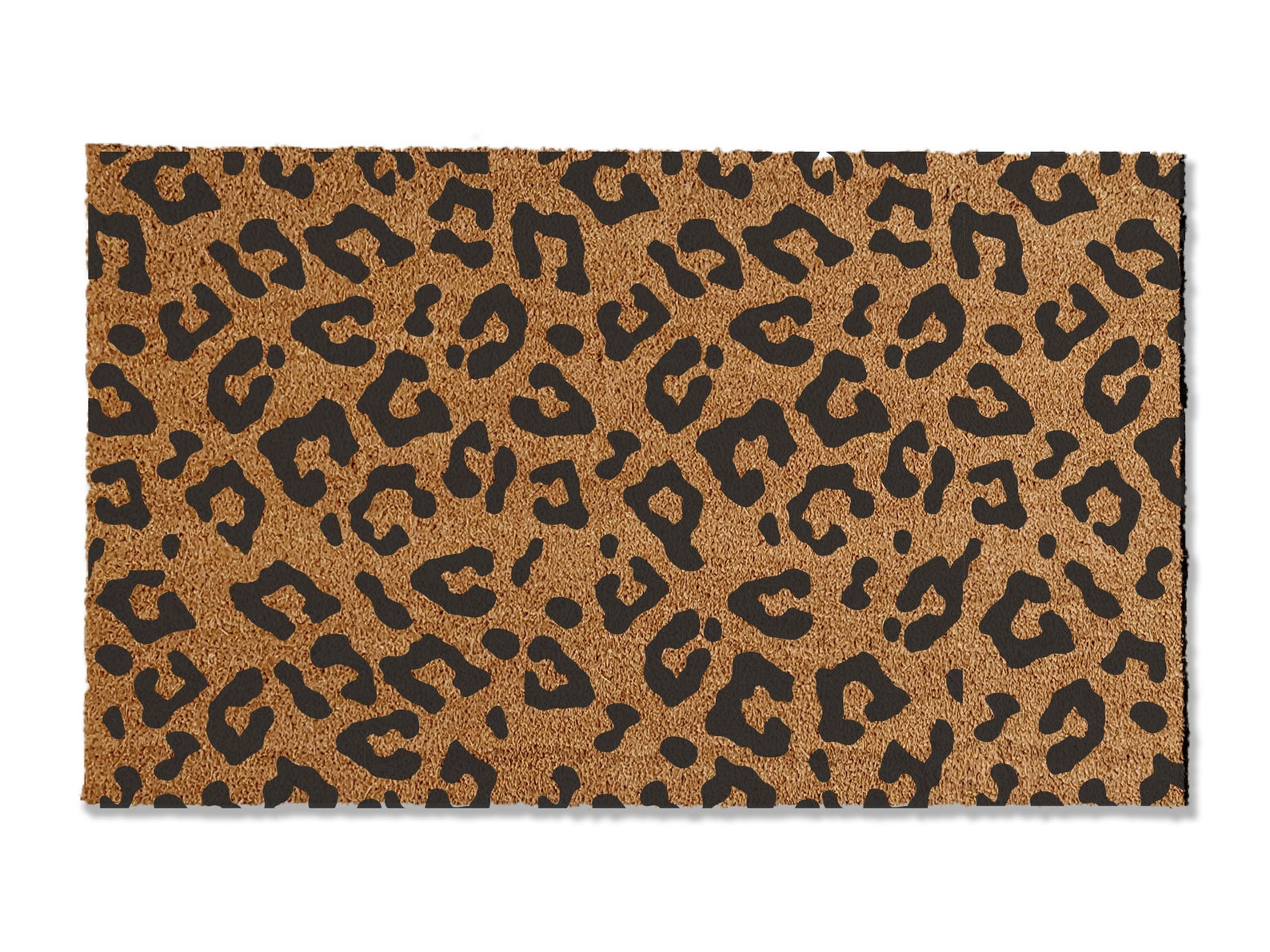 Leopard Print Coir Doormat Patterned Doormat Animal Print Etsy