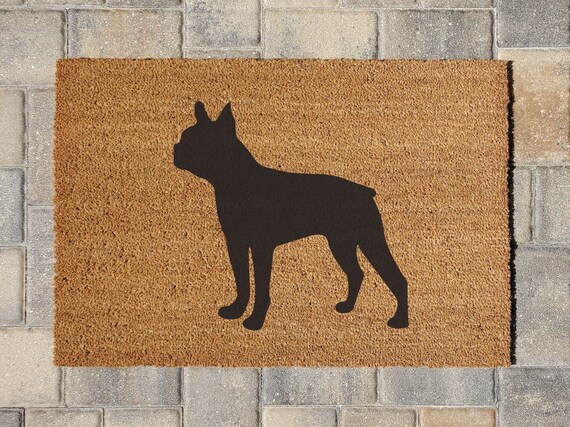 Boston Terrier Doormat Boston Terrier Dog Doormat Welcome Mat Dog Decor Home Decor Tuxedo Large Doormat