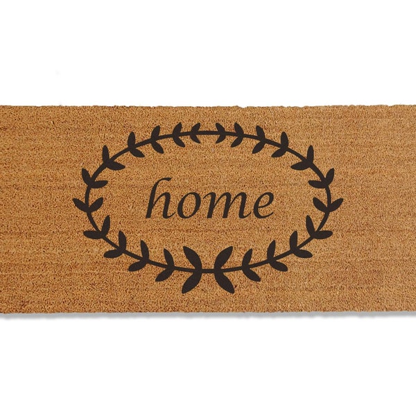 Home Doormat, Leaf Boarder, Welcome Doormat, Coir Doormat, Large Doormat, Multiple sizes, Home Decor