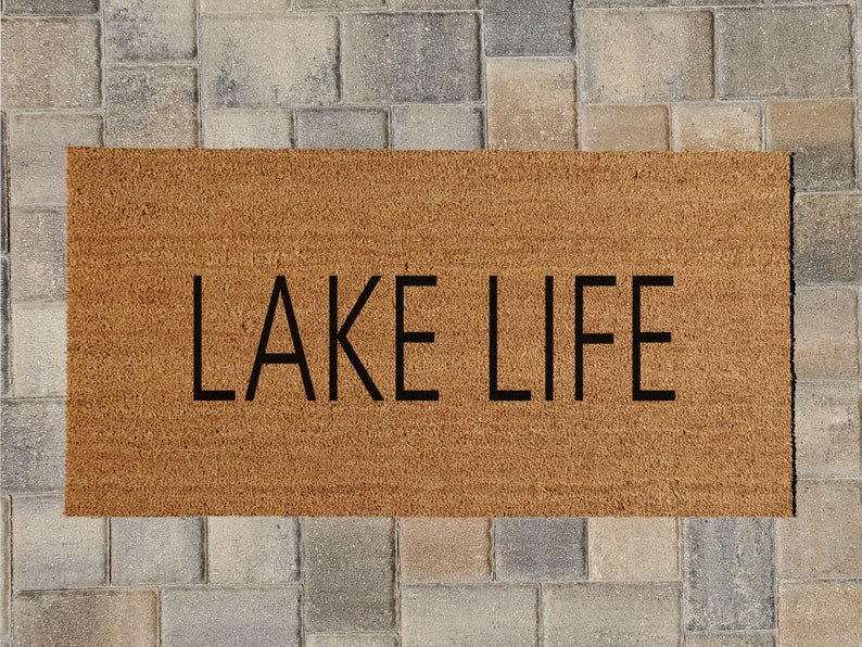 Lake Life Doormat Mat Lake House Doormat Large Etsy