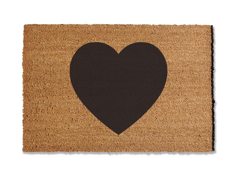 Jumbo Heart Door Mat Color Options Love Doormat Home Decor Etsy