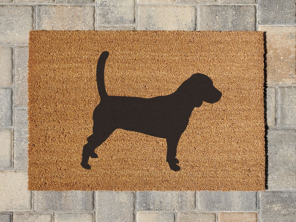 Beagle Silhouette Doormat multiple sizes mat Etsy