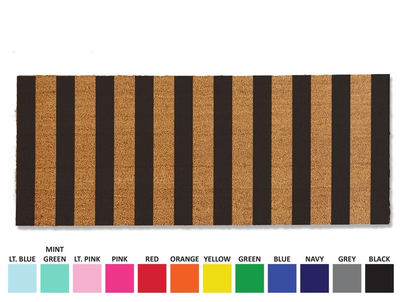 Striped Doormat Multiple Sizes Color Options Extra Large Etsy