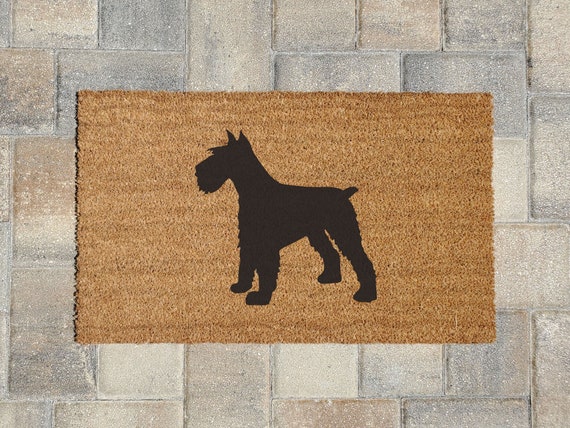 Schnauzer Doormat Schnauzer Large Doormat Outdoor Doormat Indoor Doormat Dog Lover Welcome Mat