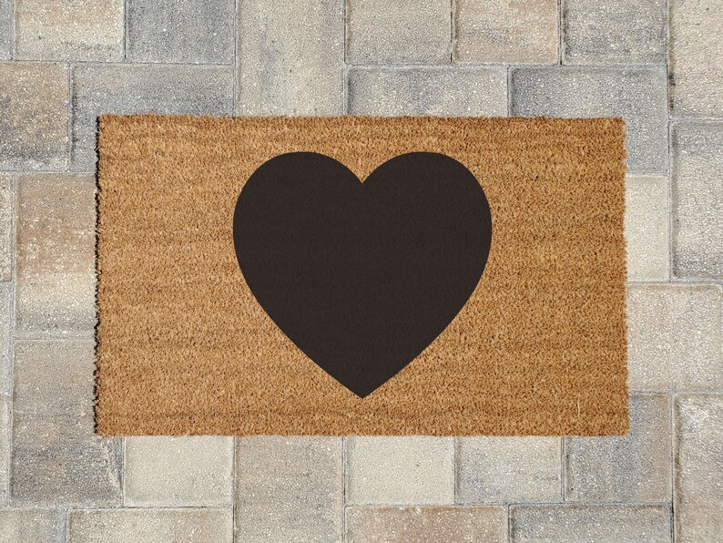 Jumbo Heart Door Mat Color options Love Doormat home decor Etsy