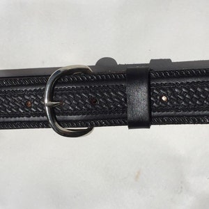 Black Basketweave Belt / Personalized Free / Free Shipping image 2